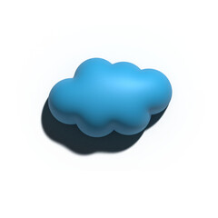 3d cloud icon for kids and children design transparent background 