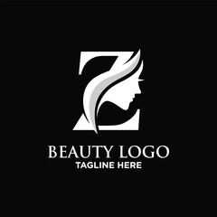 Letter Z Beauty Face Logo Design Template Inspiration, Vector Illustration.