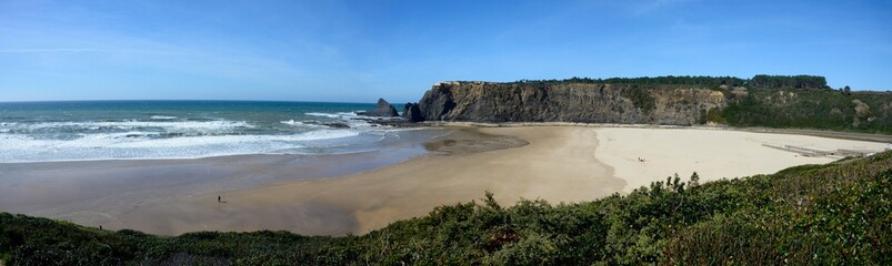 Panorámica de la desembocadura del río Seixe, Odeceixe