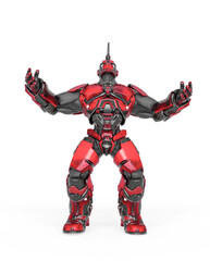 war ready robot is roaring