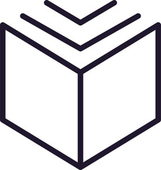 Book concept. Single premium editable stroke pictogram perfect for logos, mobile apps, online shops and web sites. Vector symbol isolated on white background.