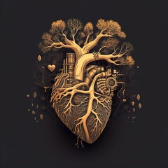 A Golden Nature Heart 