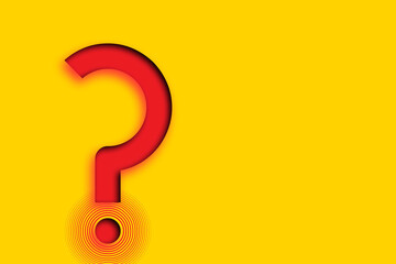 yellow web help and support question mark template