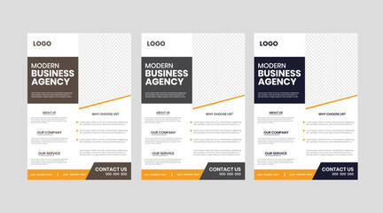 Corporate business dynamic a4 flyer vector, promotional service latest abstract flier, agency document, property folder layout, mag unique poster