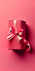 pink box with ribbon