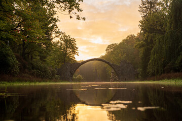 Obraz premium View of Devils bridge in Germany in Saxony