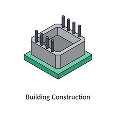 Building Construction Vector Isometric Filled Outline icon for your digital or print projects.