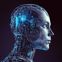 Humanoid artificial intelligence, AI generated