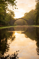 View of Devils bridge in Germany in Saxony