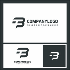 initial letter fb logo abstract