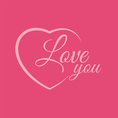 pink valentine card with heart