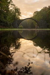 Photo sur Plexiglas Le Rakotzbrücke View of Devils bridge in Germany in Saxony