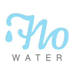 Logotype, logo for water company Flo. Isolated on white background. blue and grey colored. Vector illustration.