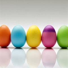 Fototapeta na wymiar Easter egg , Cute adorable Easter eggs background. Group of colorful eggs cartoons characters