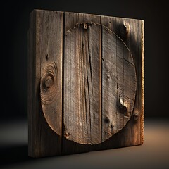 Old wood plank board for show products cut out backgrounds 3d illustration Generativ AI