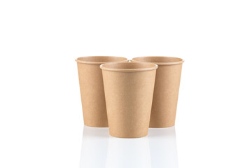 Empty Paper cups background