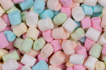 Colorful marshmallows as background