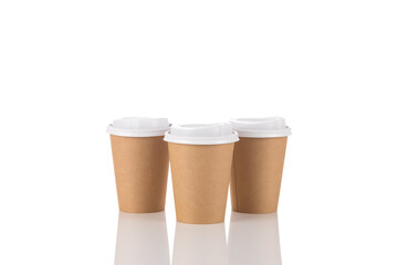 Empty Paper cups background
