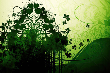 abstract background for St Patricks Day - Generative AI