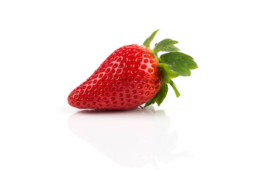 Red ripe strawberry fruits
