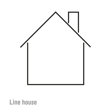 Icono de casa sobre un fondo blanco liso y aislado. Vista de frente y de cerca. Copy space