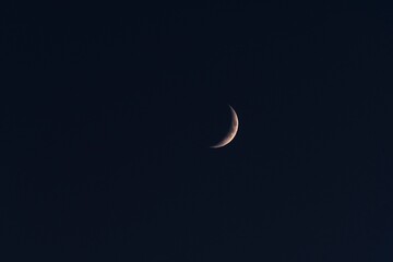 Obraz na płótnie Canvas Moon wedge in the night sky