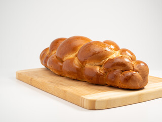 White baton. Sweet white bread. Sweet bread. Close-up.