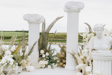 Wedding ceremony flower venue outdoor