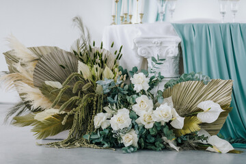 Bouquet wedding table decoration interior