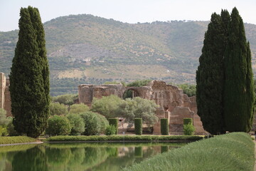 Ancient ruins of Villa Adriana in Tivoli, Lazio Italy