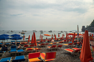 View of Italian coast at Positano
