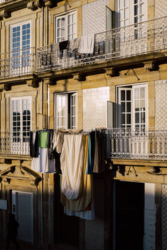 Laundry on a balcony