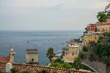 View of Italian coast at Positano
