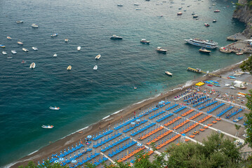 View of Italian coast at Positano
