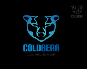 Polar bear logo template.