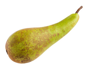 Green pear on a transparent background. isolated object. Element for design