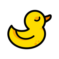  duck, rubber duck - vector icon