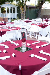 red burgundy wedding tables event decoration weddings centerpiece rose table number set planning venue old town wedding and event center arizona baby shower quinceanera sweet sixteen formal event