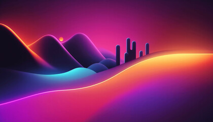 soft neon dark digital futuristic abstract pattern background - new quality universal colorful joyful technology stock image illustration design wallpaper, generative ai