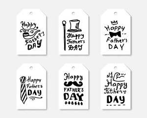 Fathers day labels collection. Vector illustration