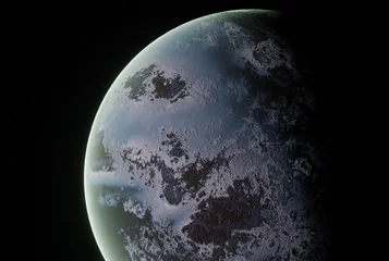 Cercles muraux Pleine Lune arbre  Planet, space, 3d illustration, 3d rendering