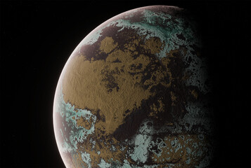  Planet, space, 3d illustration, 3d rendering