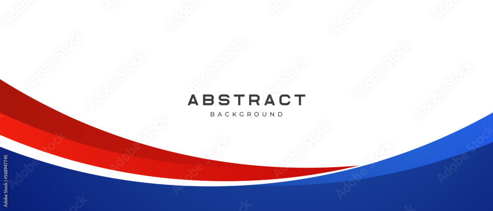 Sticker abstract business banner background with red and blue gradient color