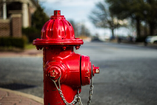 red fire hydrant on the street
