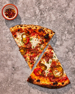 Two Slices of Hot Pizza