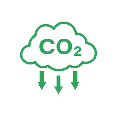 Carbon dioxide reduction. Co2 emissions. Gas reduction business concept. Isolated vector illustration