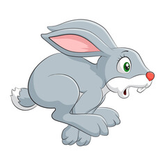 cartoon drawing of a running rabbit To be used in various works such as print media, online media or various social media