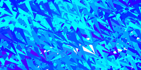 Light blue, green vector background with triangles.