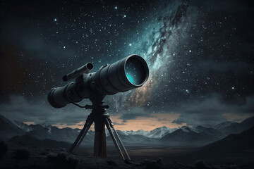 Telescope with dark sky 