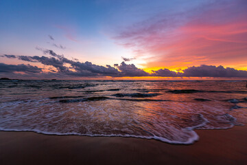 Sri Lanka zachód słońca ocean - obrazy, fototapety, plakaty